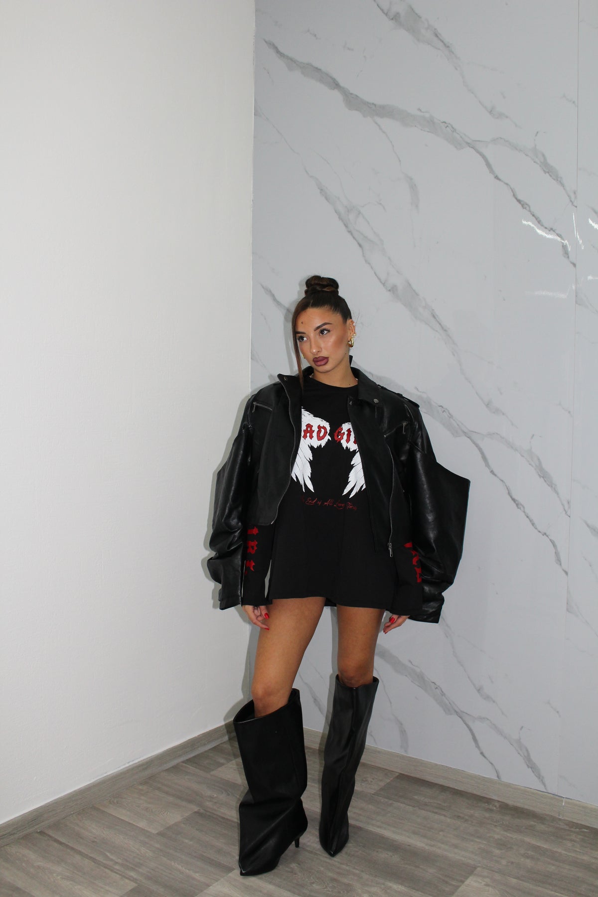 Jacket double in pelle