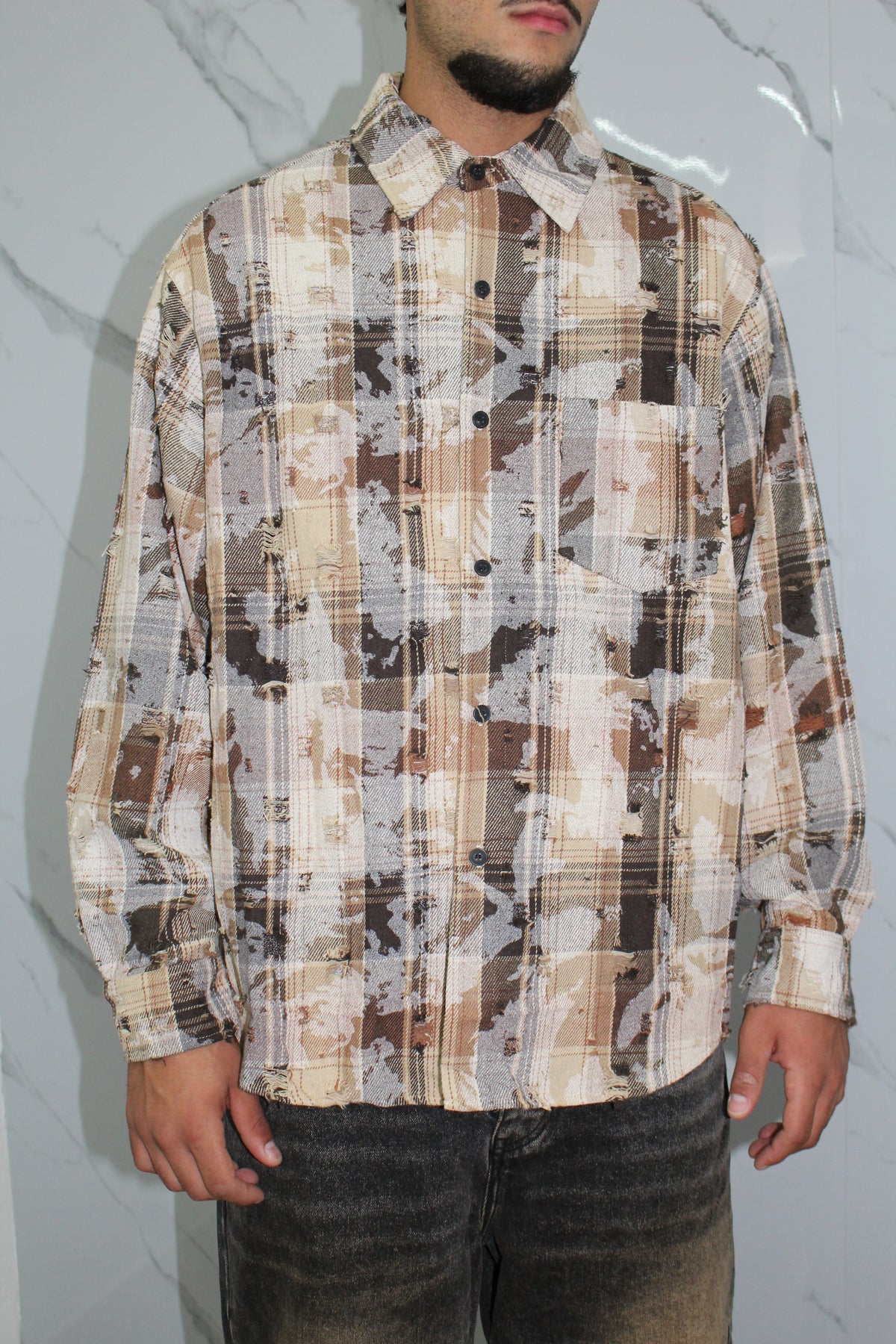 Camicia quadri brown