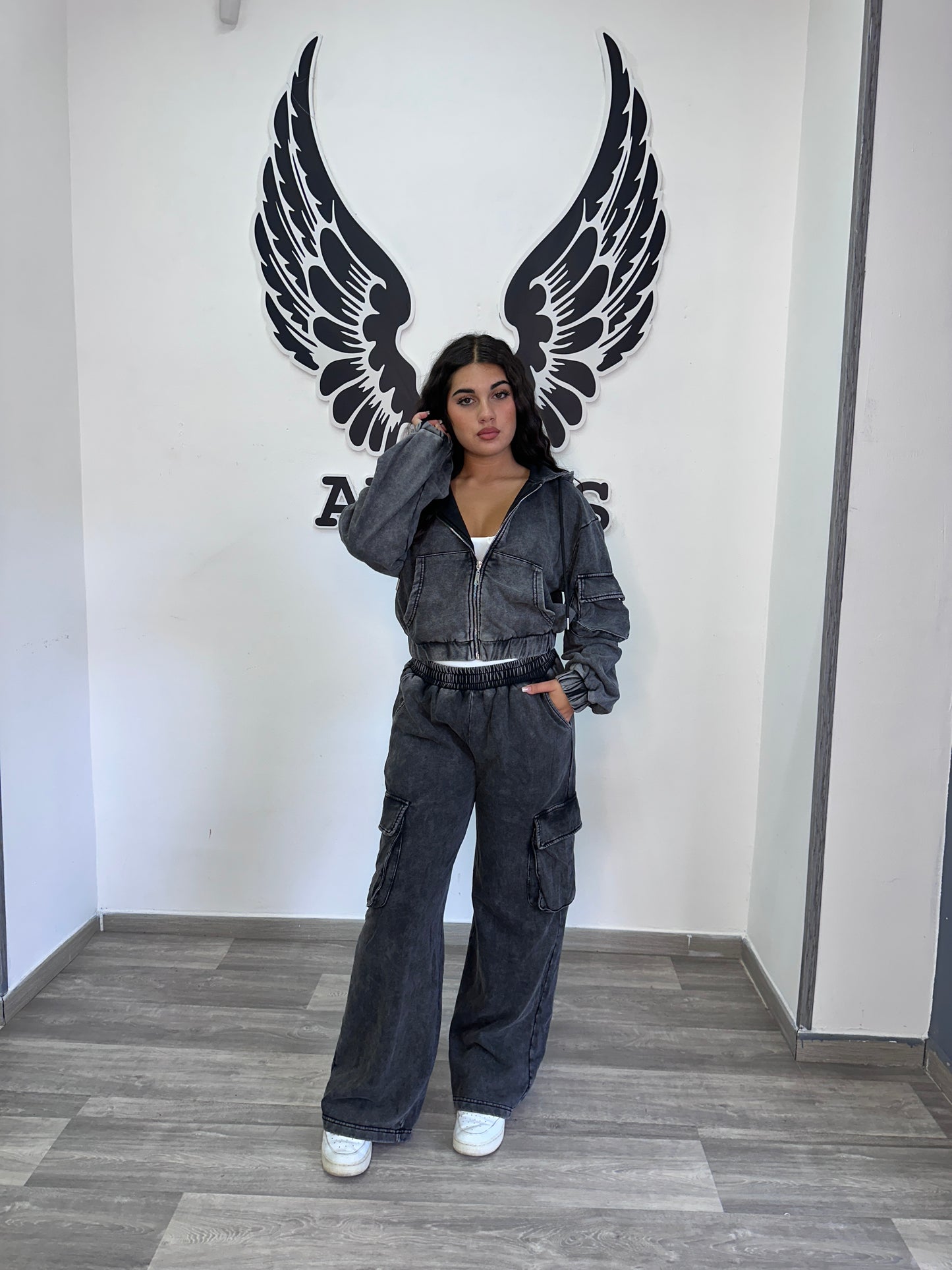 Tuta effetto Denim Grey