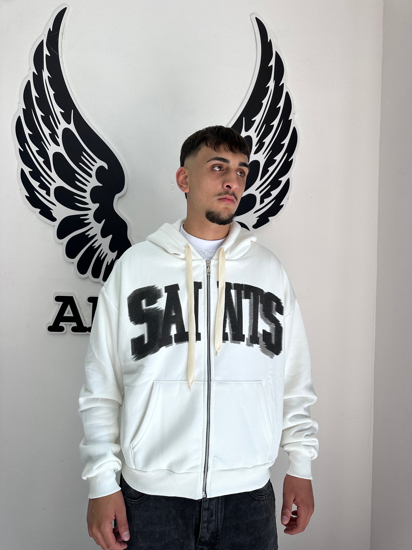 Boxy fit Saints zip