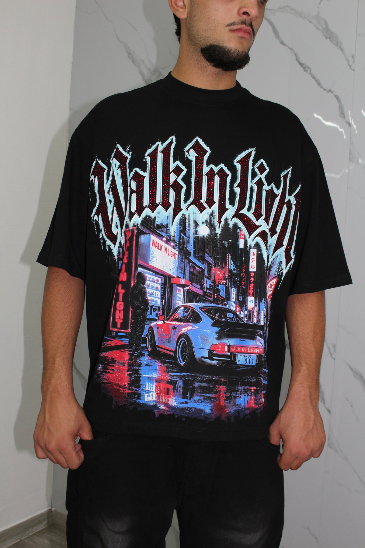 T shirt walk in light black