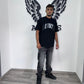 Jeans baggy grigio sfumato
