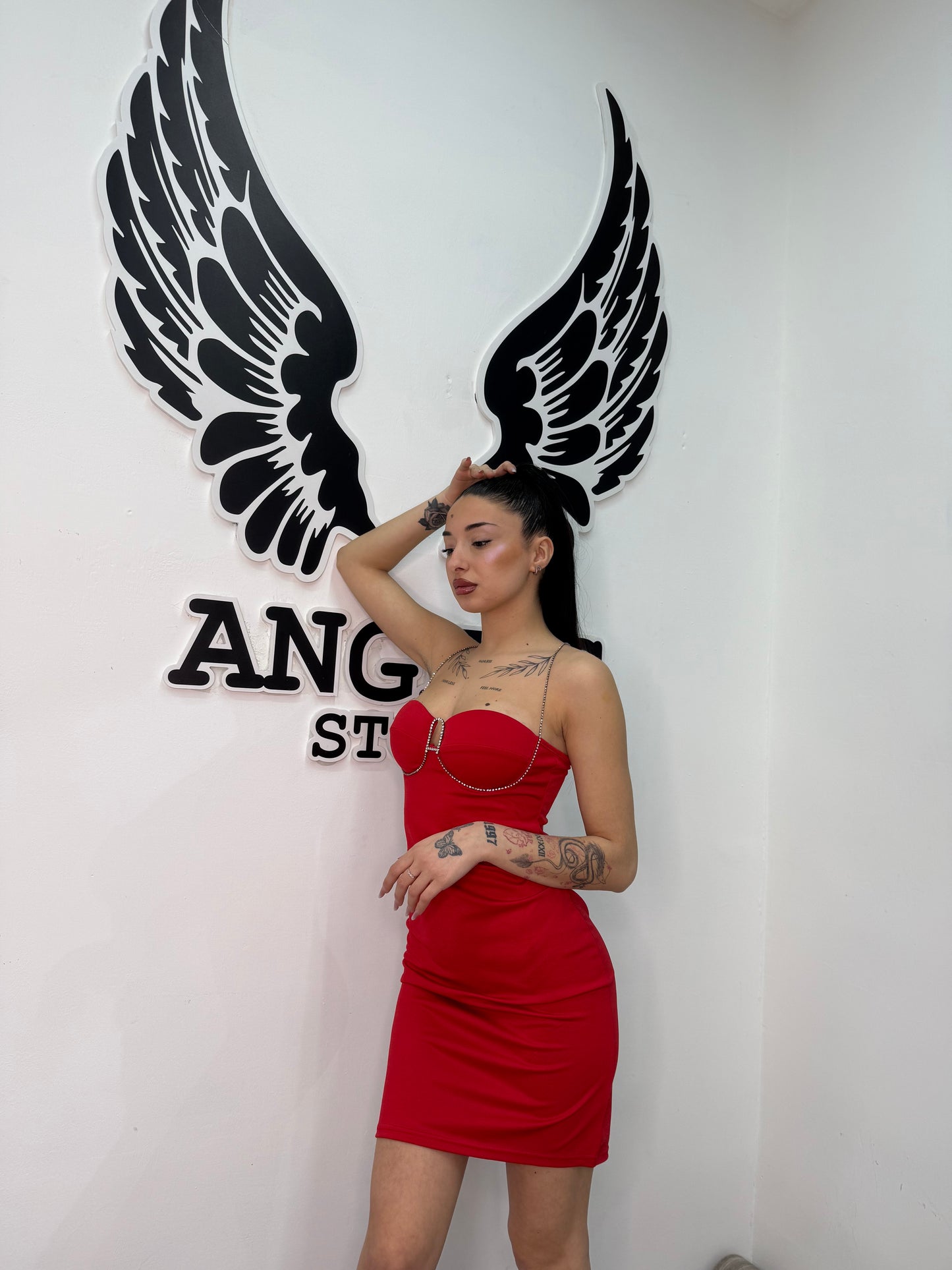 Tubino red strass